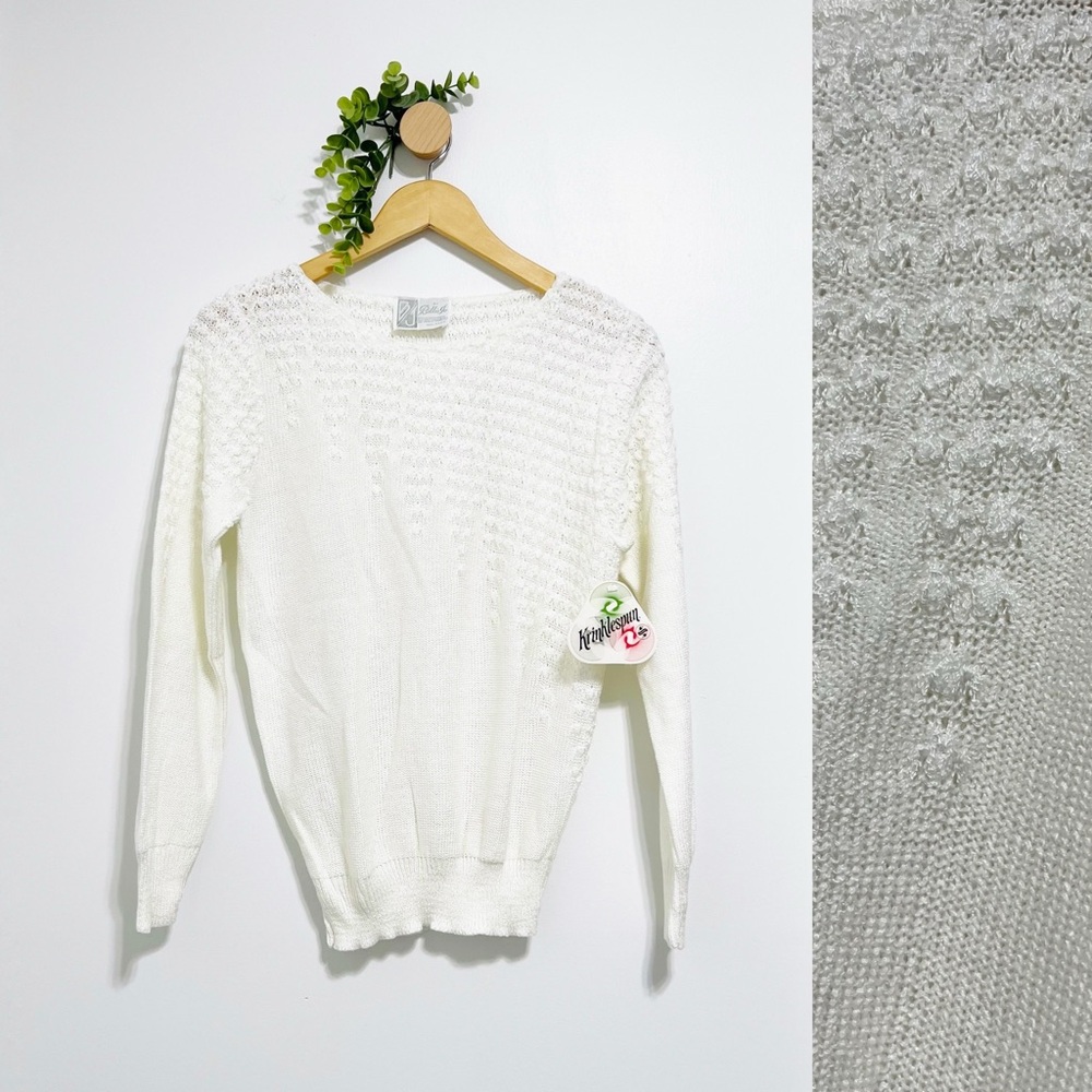 Vintage NWT Billie Jo Ivory Cottagecore Romantic Sweater